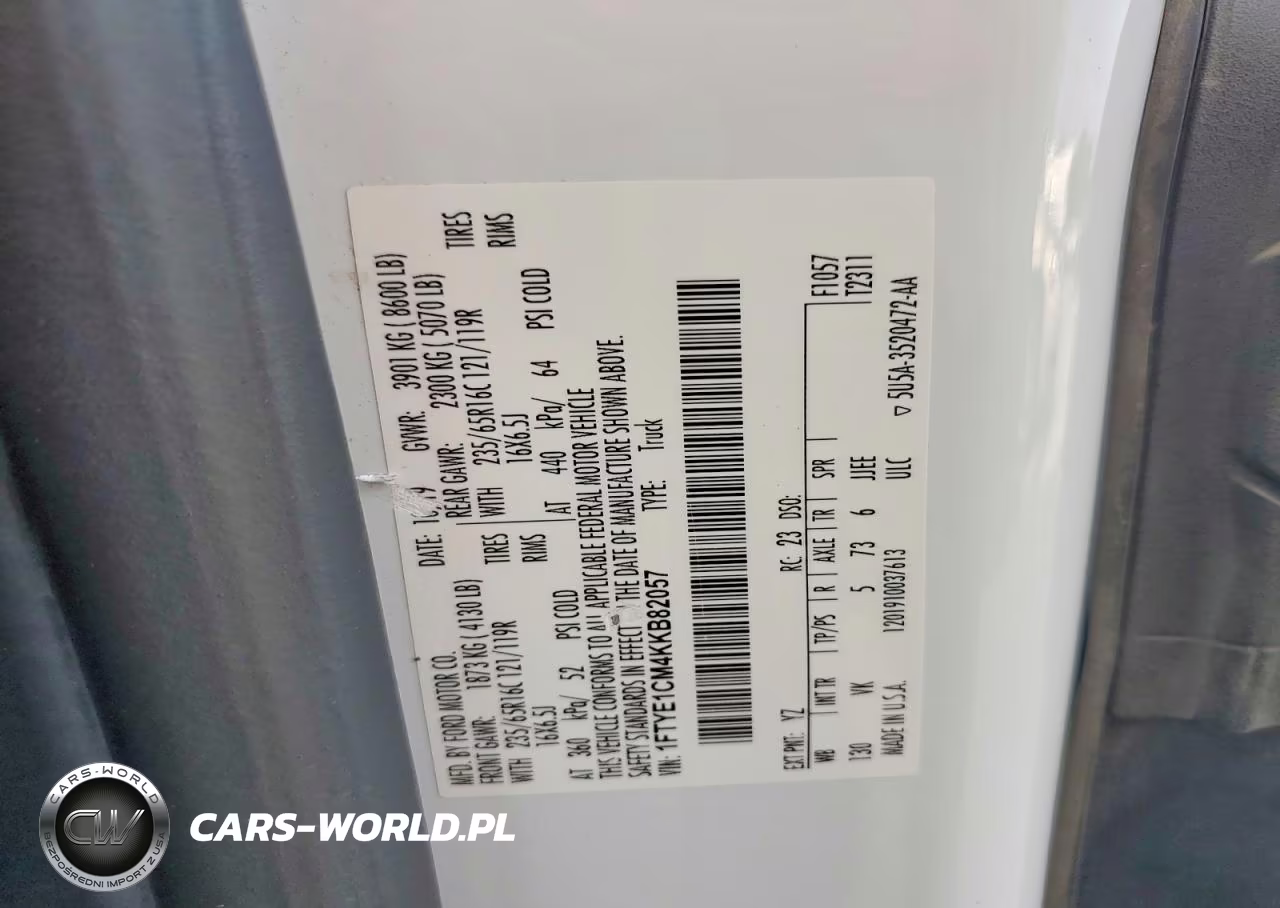 2019 Ford Transit 150 Delivery Van VIN:1FTYE1CM4KKB82057 - 13