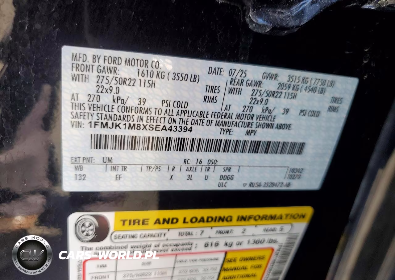 2025 Ford Expedition Max Platinum VIN:1FMJK1M8XSEA43394 - 13