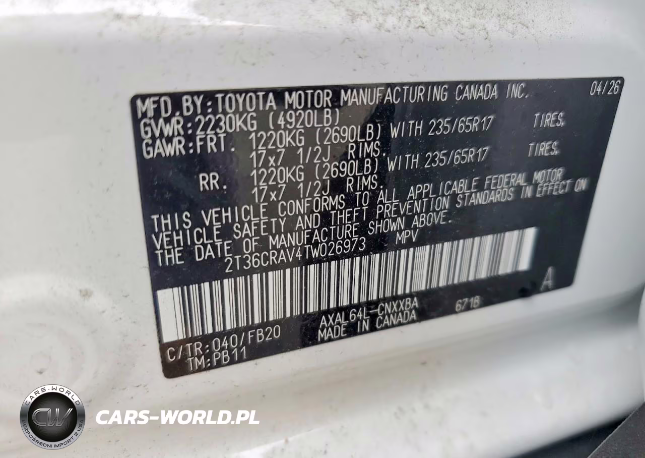 2026 Toyota Rav4 Le VIN:2T36CRAV4TW026973 - 13