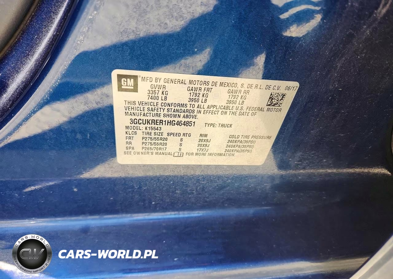 2017 Chevrolet Silverado K1500 Lt VIN:3GCUKRER1HG464851 - 12