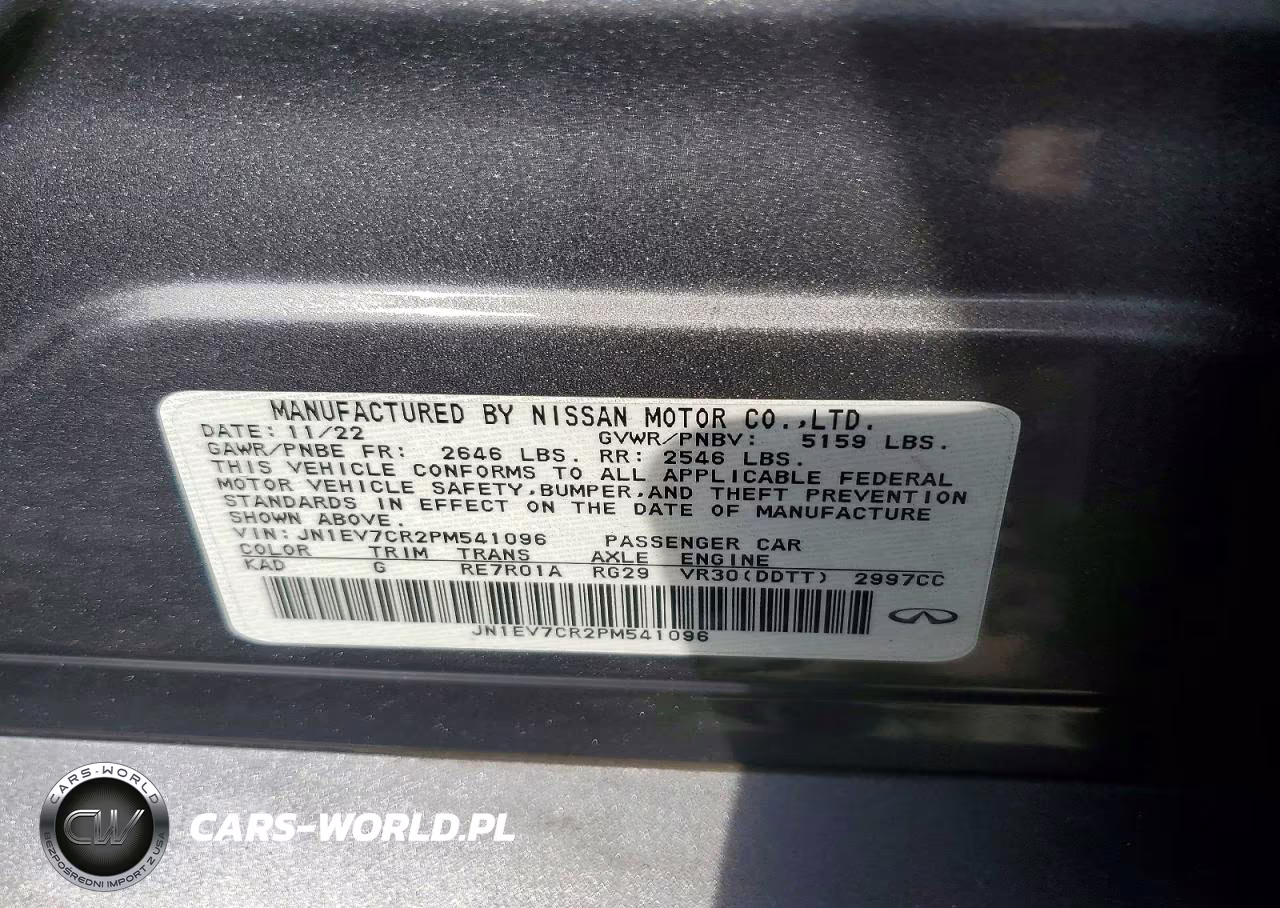 2023 Infiniti Q50 Sensory VIN:JN1EV7CR2PM541096 - 12