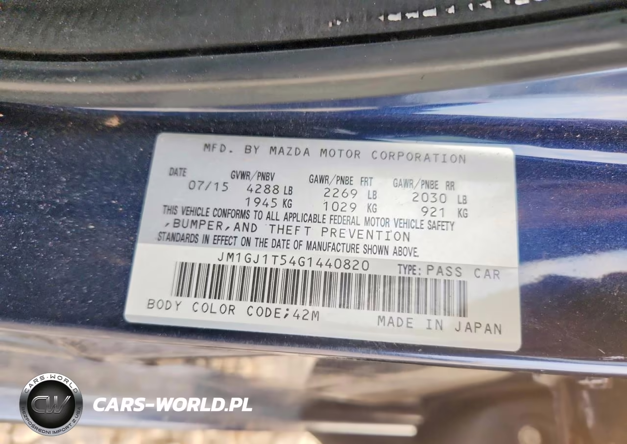 2016 Mazda 6 Touring VIN:JM1GJ1T54G1440820 - 12