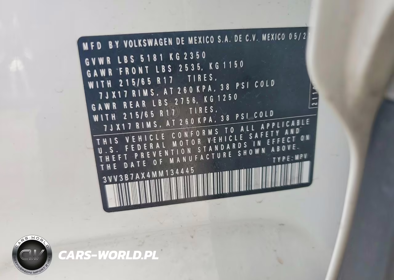 2021 Volkswagen Tiguan Se VIN:3VV3B7AX4MM134445 - 12