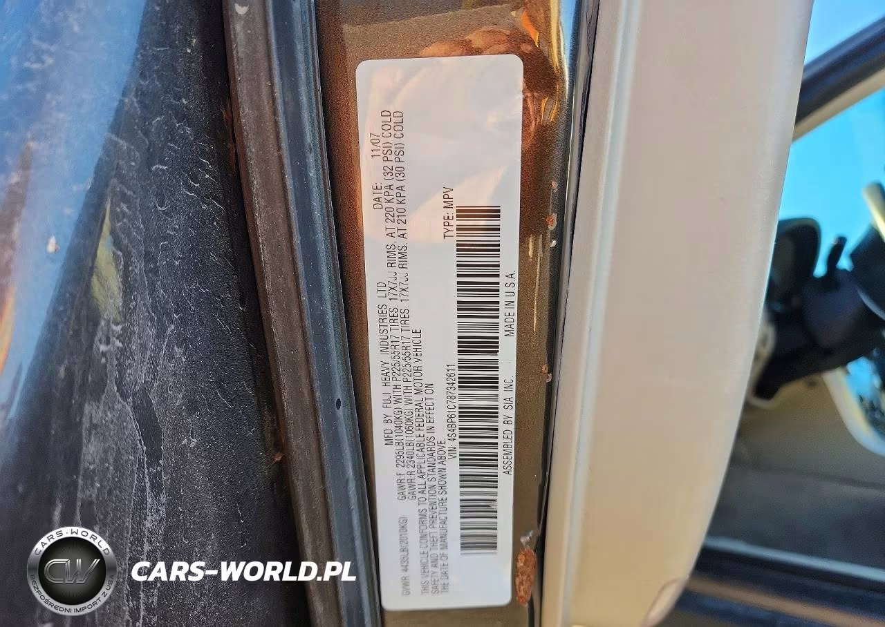2008 Subaru Outback 2.5I VIN:4S4BP61C787342611 - 12