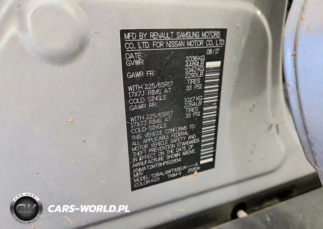 2017 Nissan Rogue Sv VIN:KNMAT2MT8HP612834 - 13