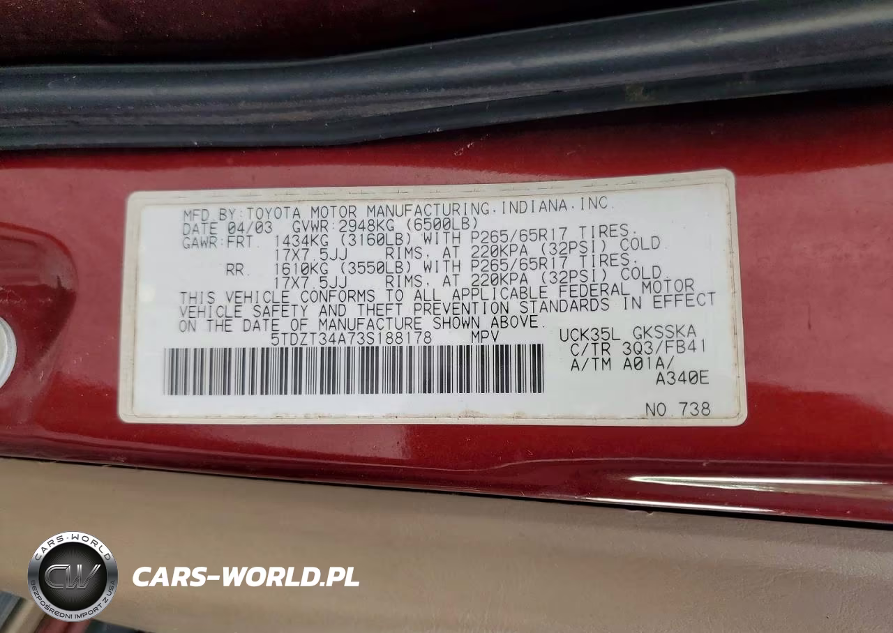 2003 Toyota Sequoia Sr5 VIN:5TDZT34A73S188178 - 14