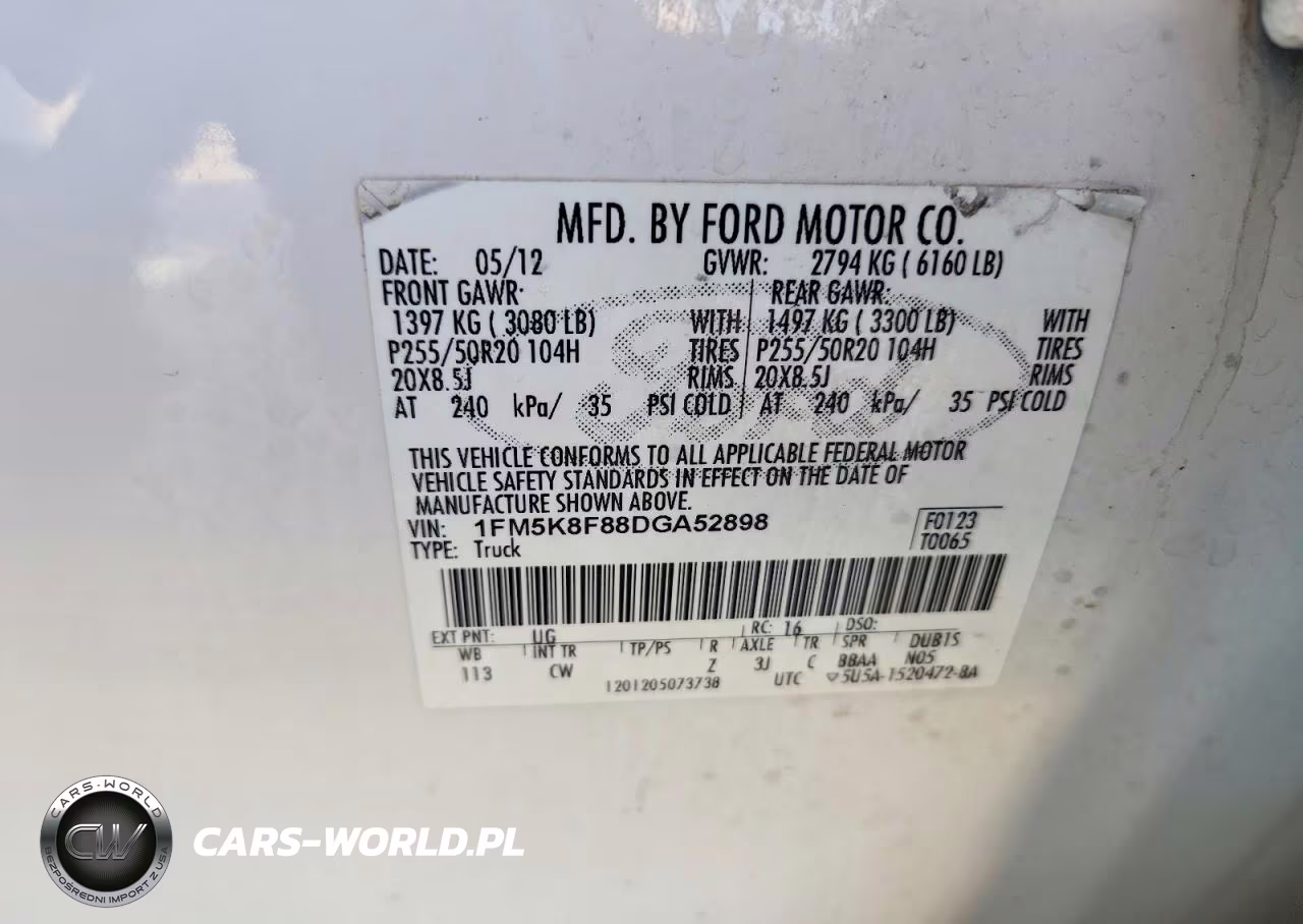 2013 Ford Explorer Limited VIN:1FM5K8F88DGA52898 - 12