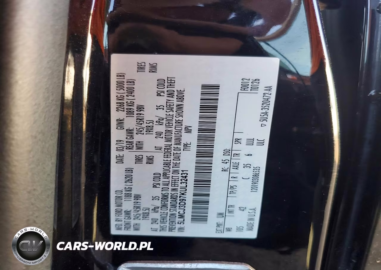 2019 Lincoln Mkc Reserve VIN:5LMCJ3D97KUL32431 - 14