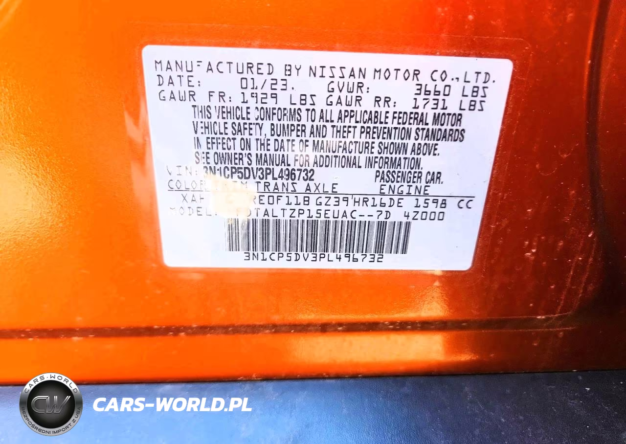 2023 Nissan Kicks Sr VIN:3N1CP5DV3PL496732 - 13