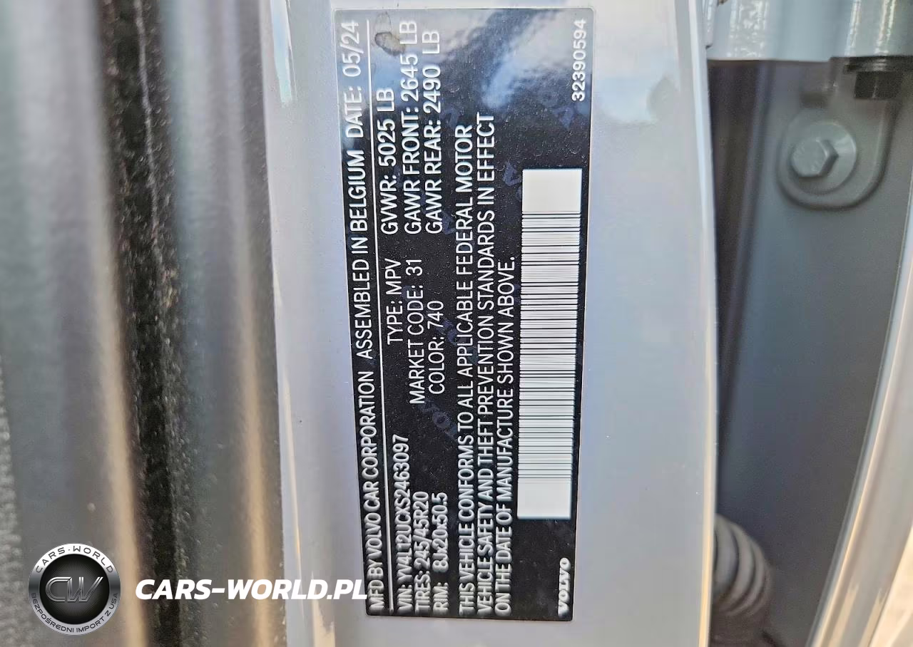 2025 Volvo Xc40 Plus VIN:YV4L12UCXS2463097 - 13