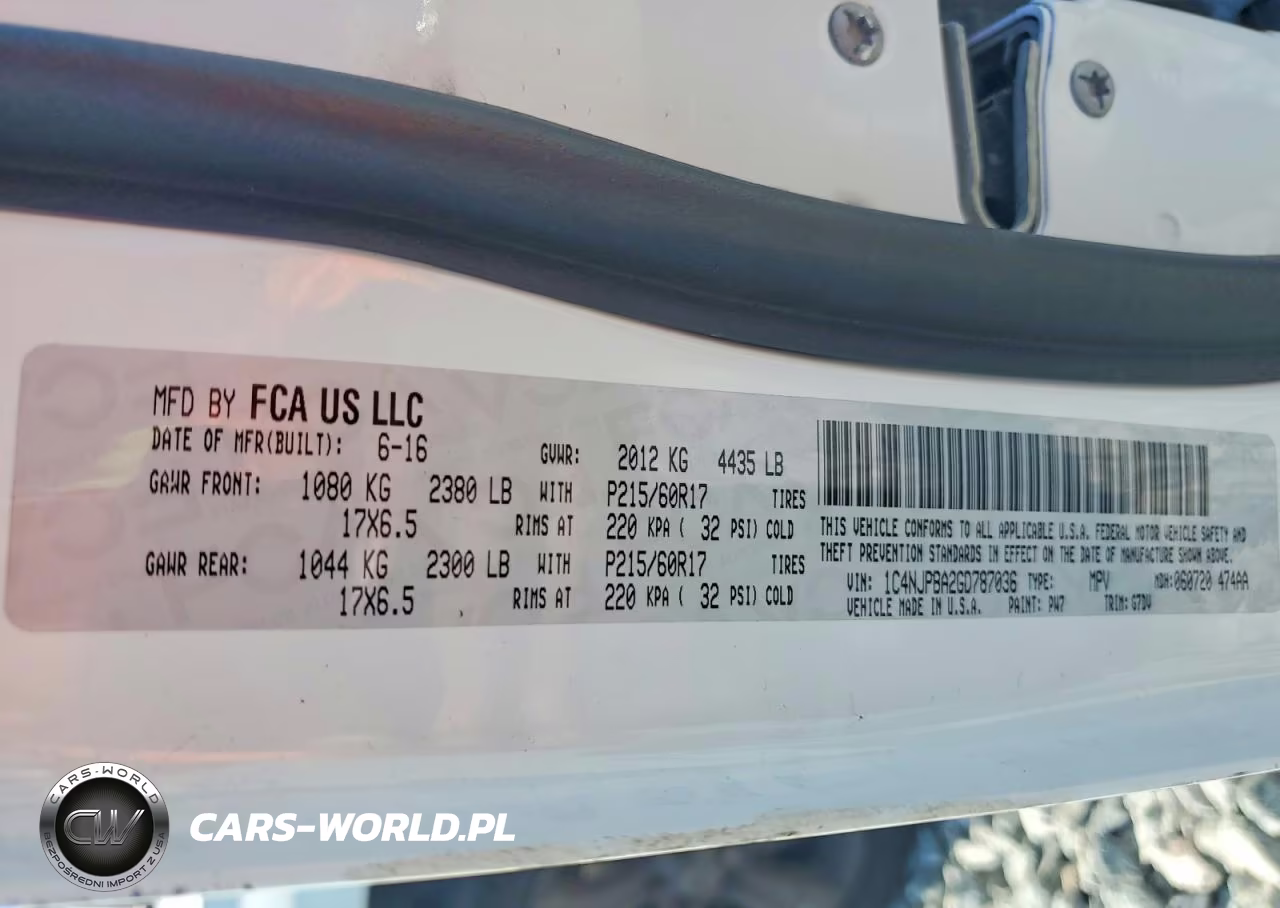 2016 Jeep Patriot Sport VIN:1C4NJPBA2GD787036 - 12