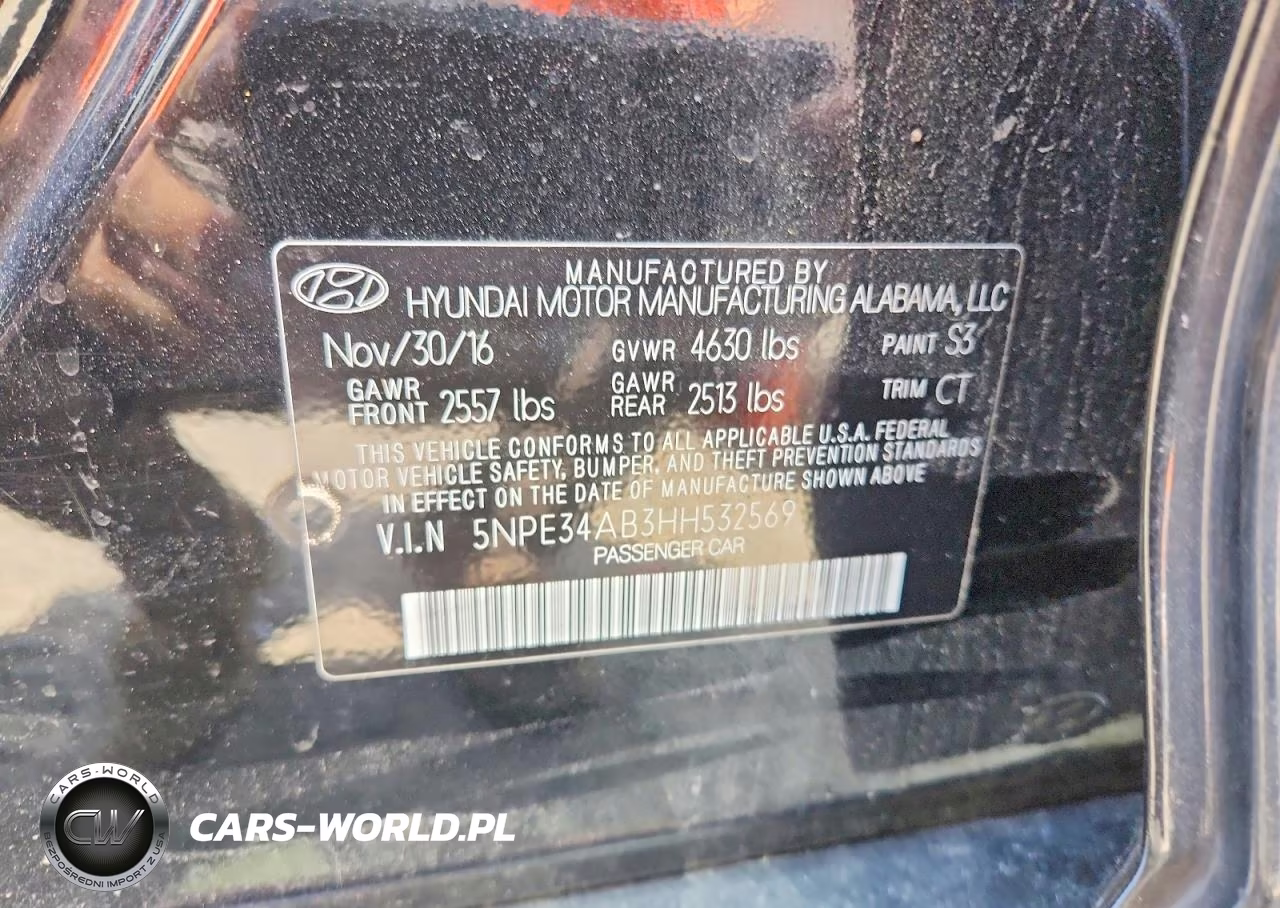 2017 Hyundai Sonata Limited 2.0T VIN:5NPE34AB3HH532569 - 12