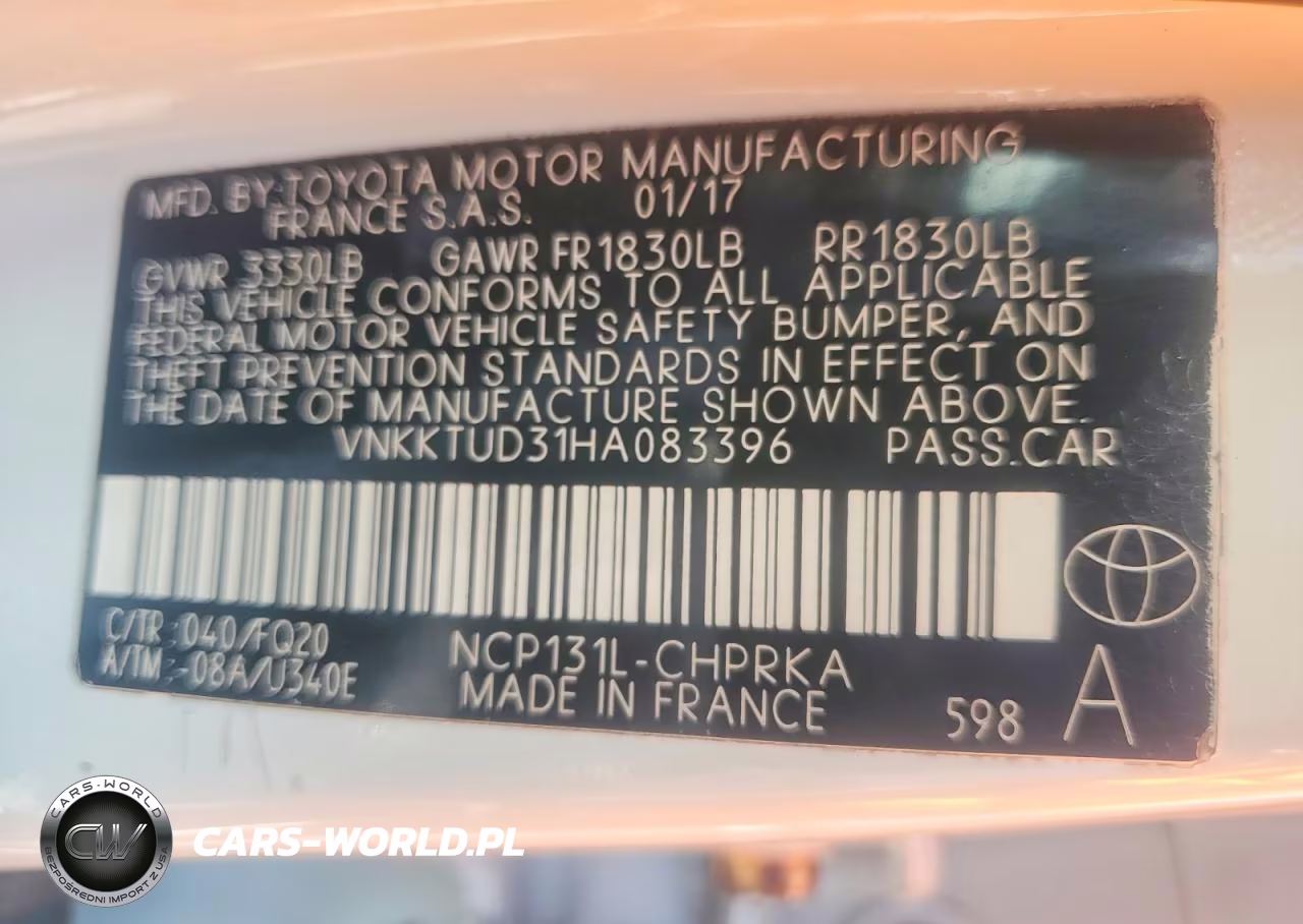2017 Toyota Yaris 5-Door L Fleet VIN:VNKKTUD31HA083396 - 12