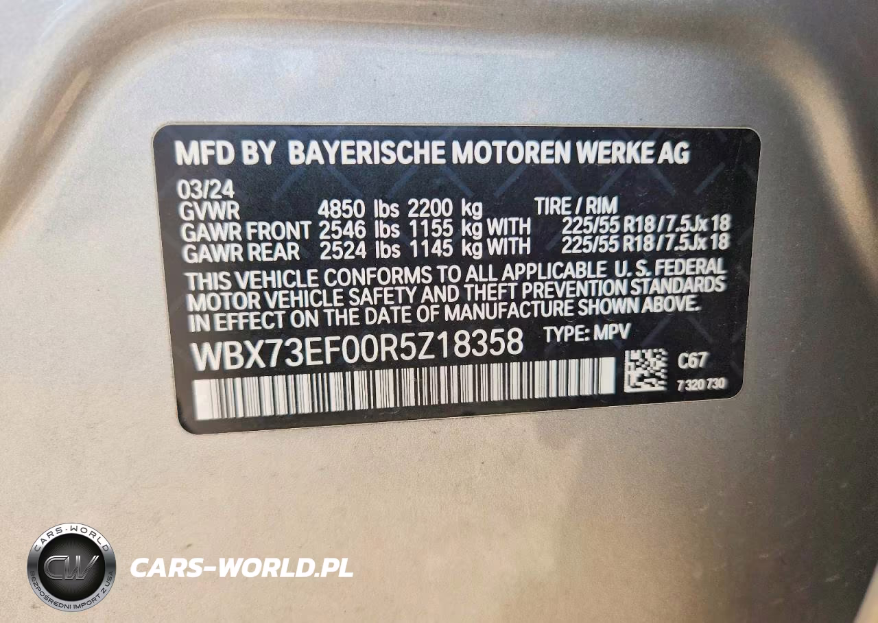 2024 BMW X1 xDrive28I VIN:WBX73EF00R5Z18358 - 12