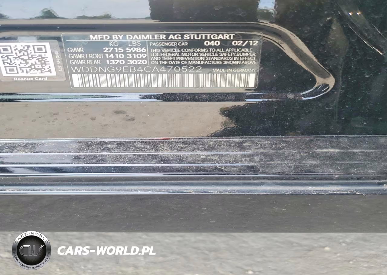 2012 Mercedes-Benz S 550 4Matic VIN:WDDNG9EB4CA470522 - 12