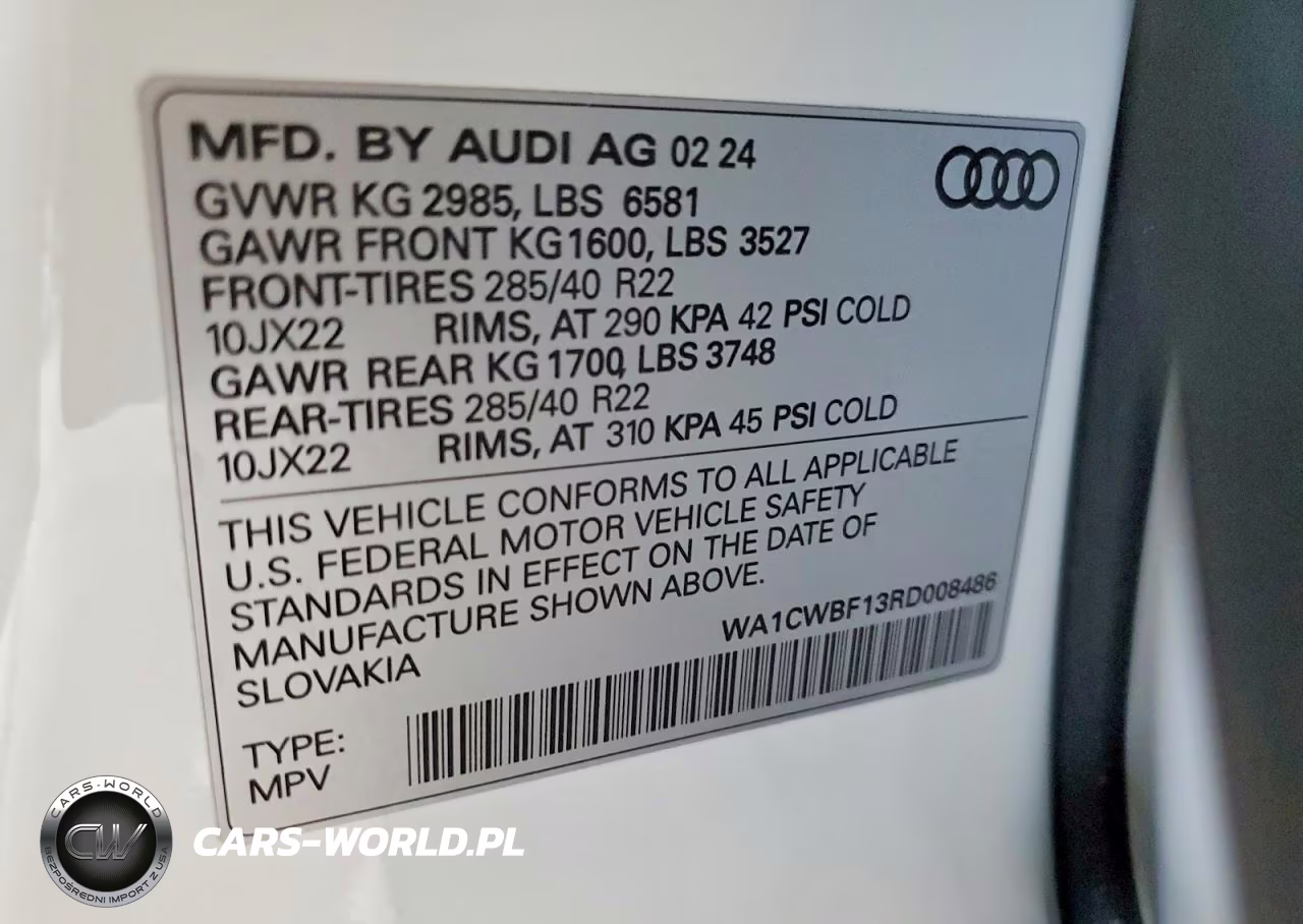 2024 Audi Sq8 Prestige VIN:WA1CWBF13RD008486 - 14