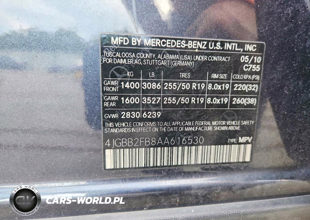 2010 Mercedes-Benz Ml 350 Bluetec VIN:4JGBB2FB8AA616530 - 13