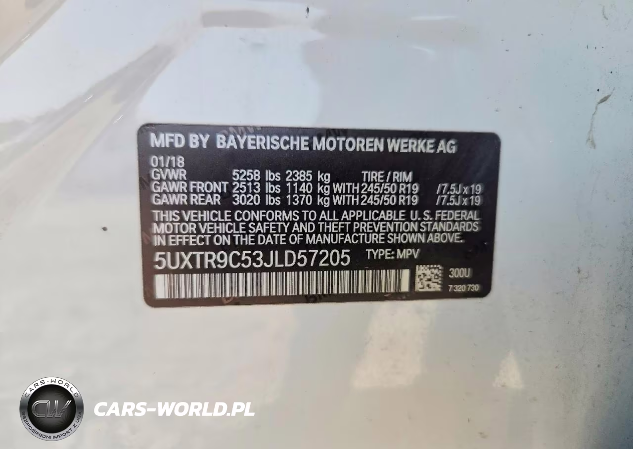 2018 BMW X3 xDrive30I VIN:5UXTR9C53JLD57205 - 12