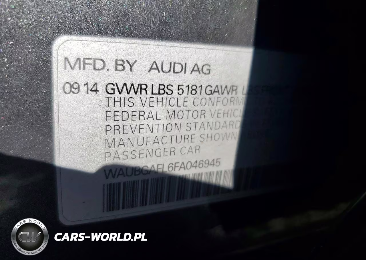 2015 Audi S4 Premium Plus VIN:WAUBGAFL6FA046945 - 12