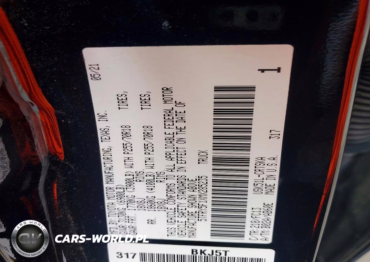 2021 Toyota Tundra Sr5 VIN:5TFRY5F1XMX285235 - 12