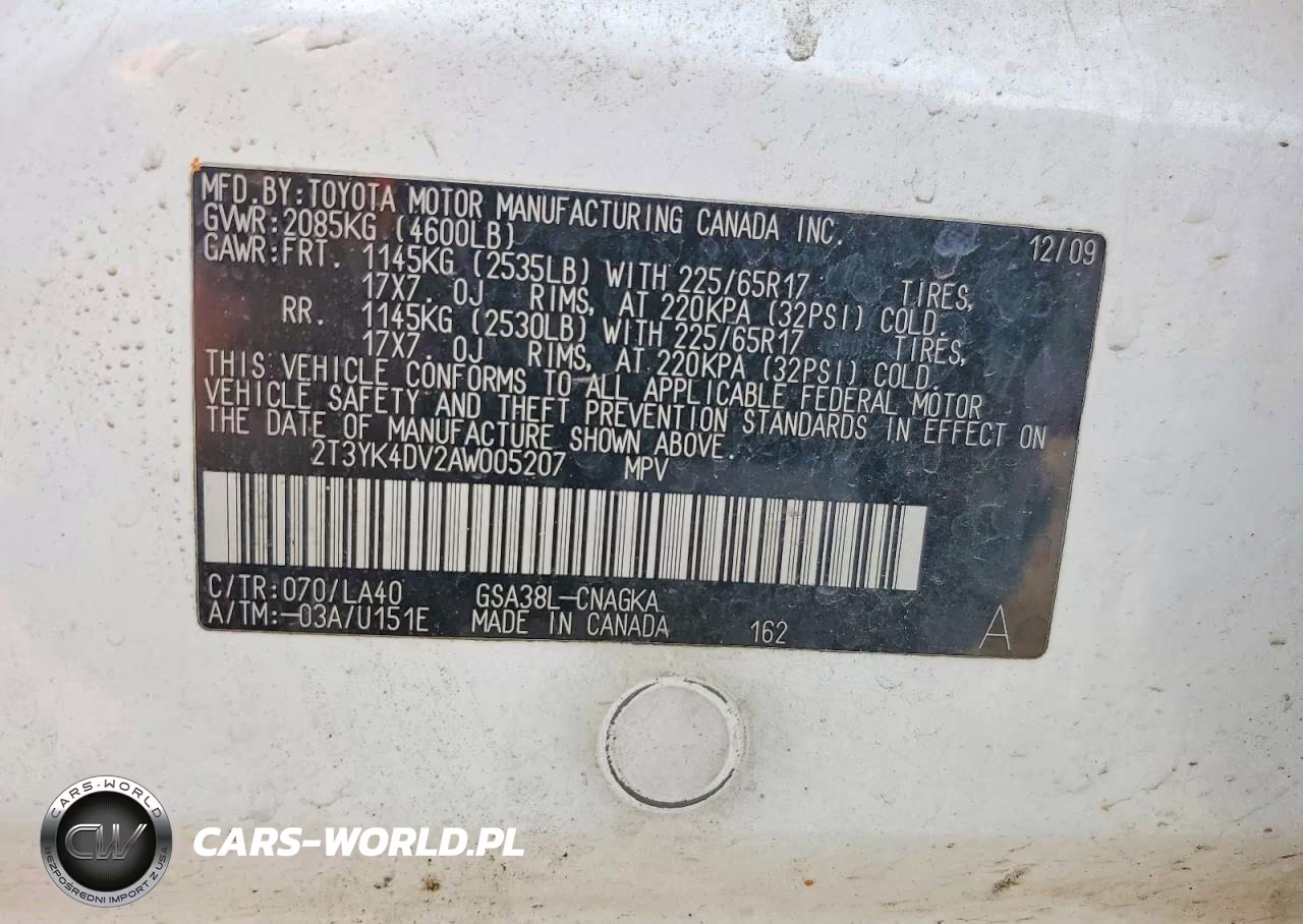 2010 Toyt Rav4 Limit VIN:2T3YK4DV2AW005207 - 13