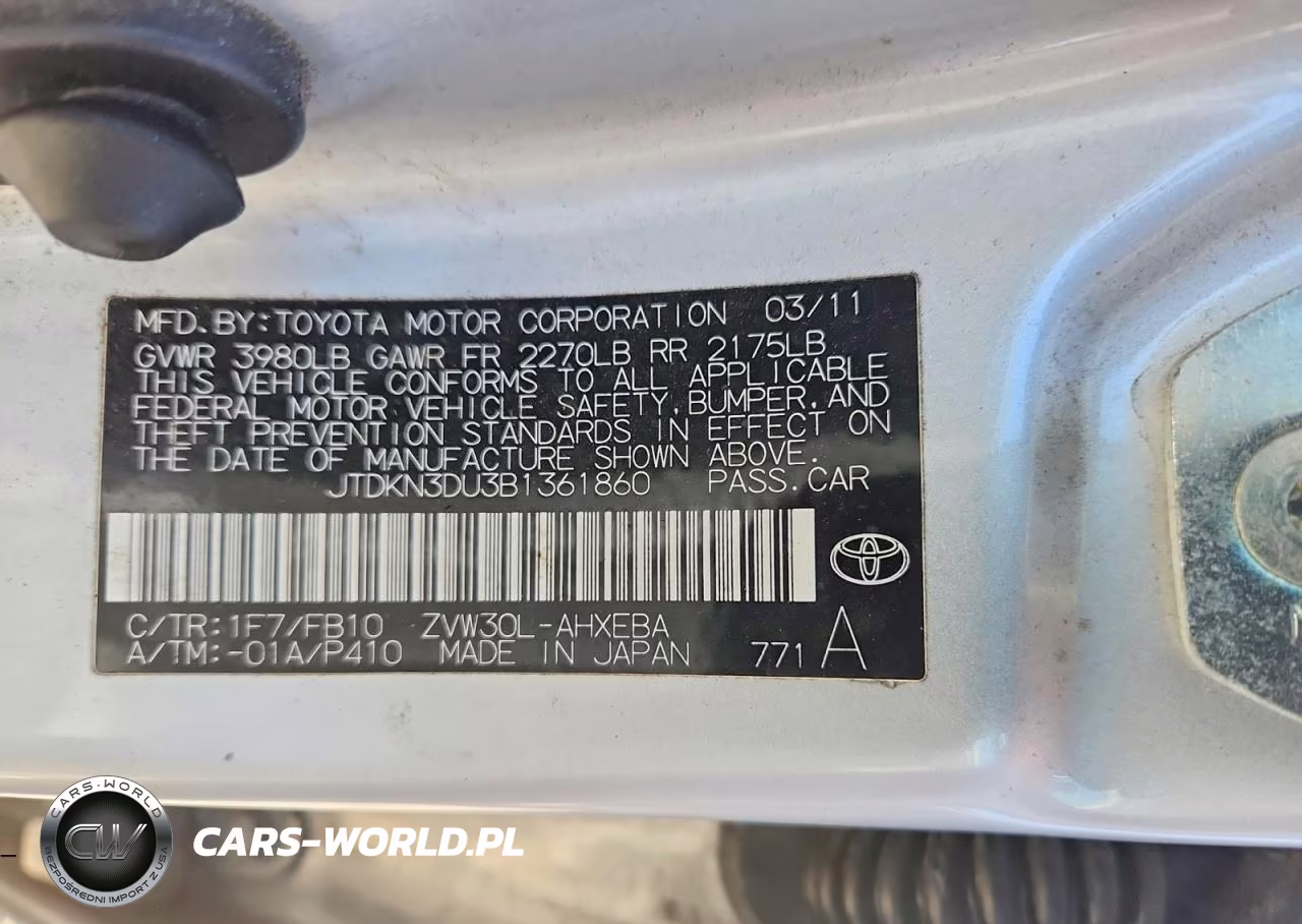 2011 Toyota Prius Two VIN:JTDKN3DU3B1361860 - 13