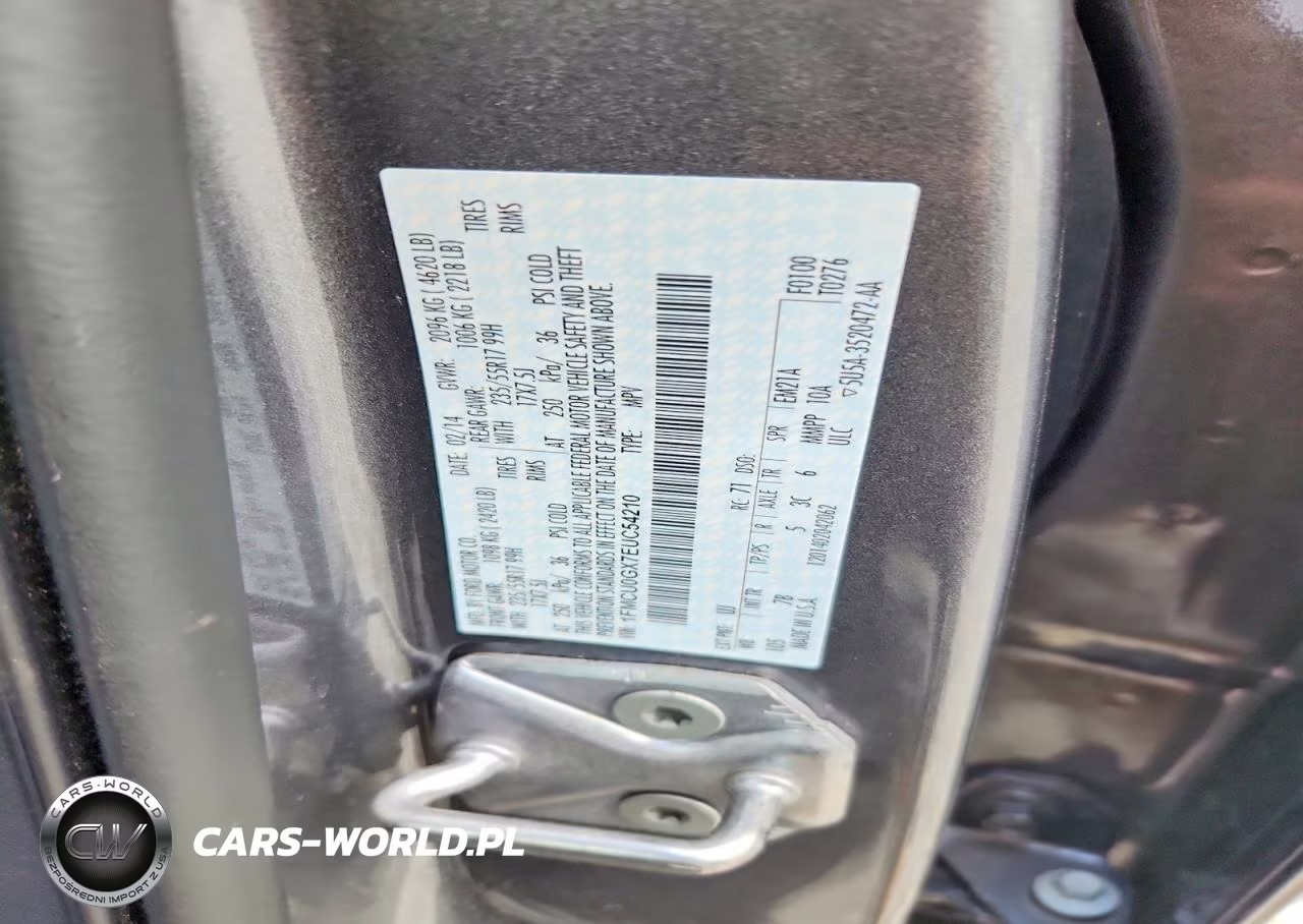 2014 Ford Escape Se VIN:1FMCU0GX7EUC54210 - 14