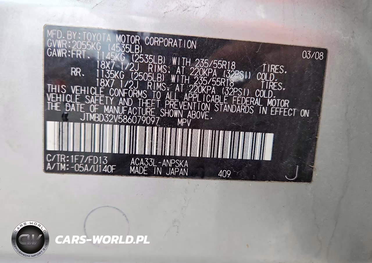 2008 Toyota Rav4 Sport VIN:JTMBD32V586079097 - 13