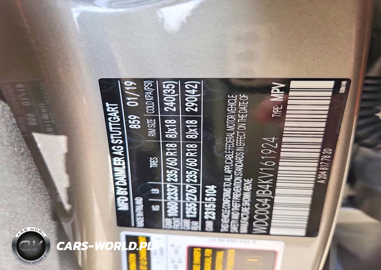 2019 Mercedes-Benz Glc 300 VIN:WDC0G4JB4KV161924 - 12