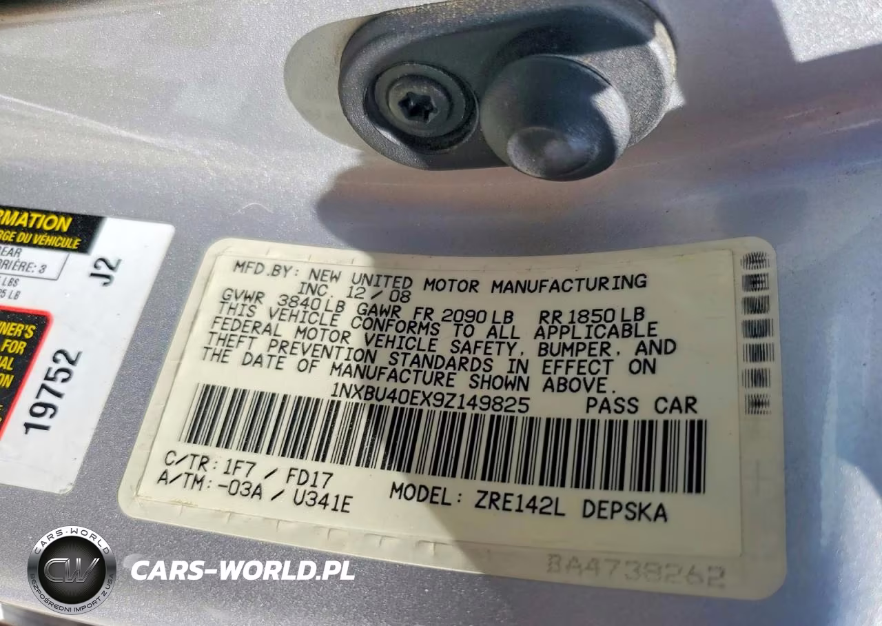 2009 Toyota Corolla S VIN:1NXBU40EX9Z149825 - 12