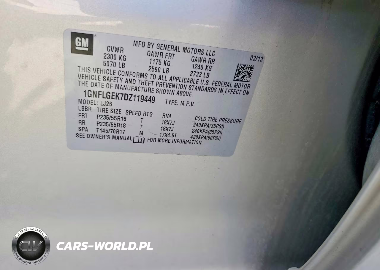 2013 Chevrolet Equinox Ltz VIN:1GNFLGEK7DZ119449 - 13