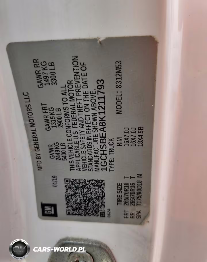 2019 Chev Colorado VIN:1GCHSBEA8K1211793 - 12