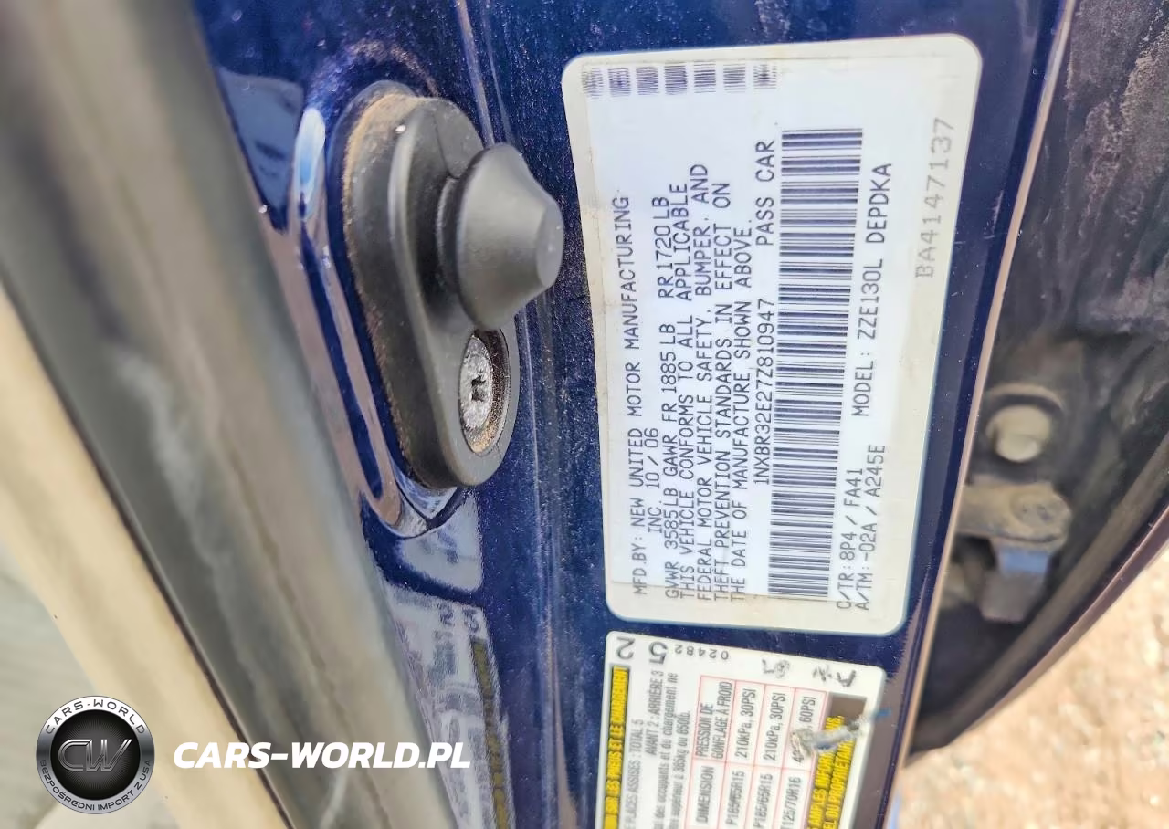 2007 Toyota Corolla Ce VIN:1NXBR32E27Z810947 - 12