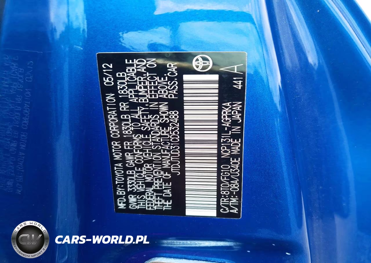 2012 Toyota Yaris 3-Door L VIN:JTDJTUD31CD532488 - 12