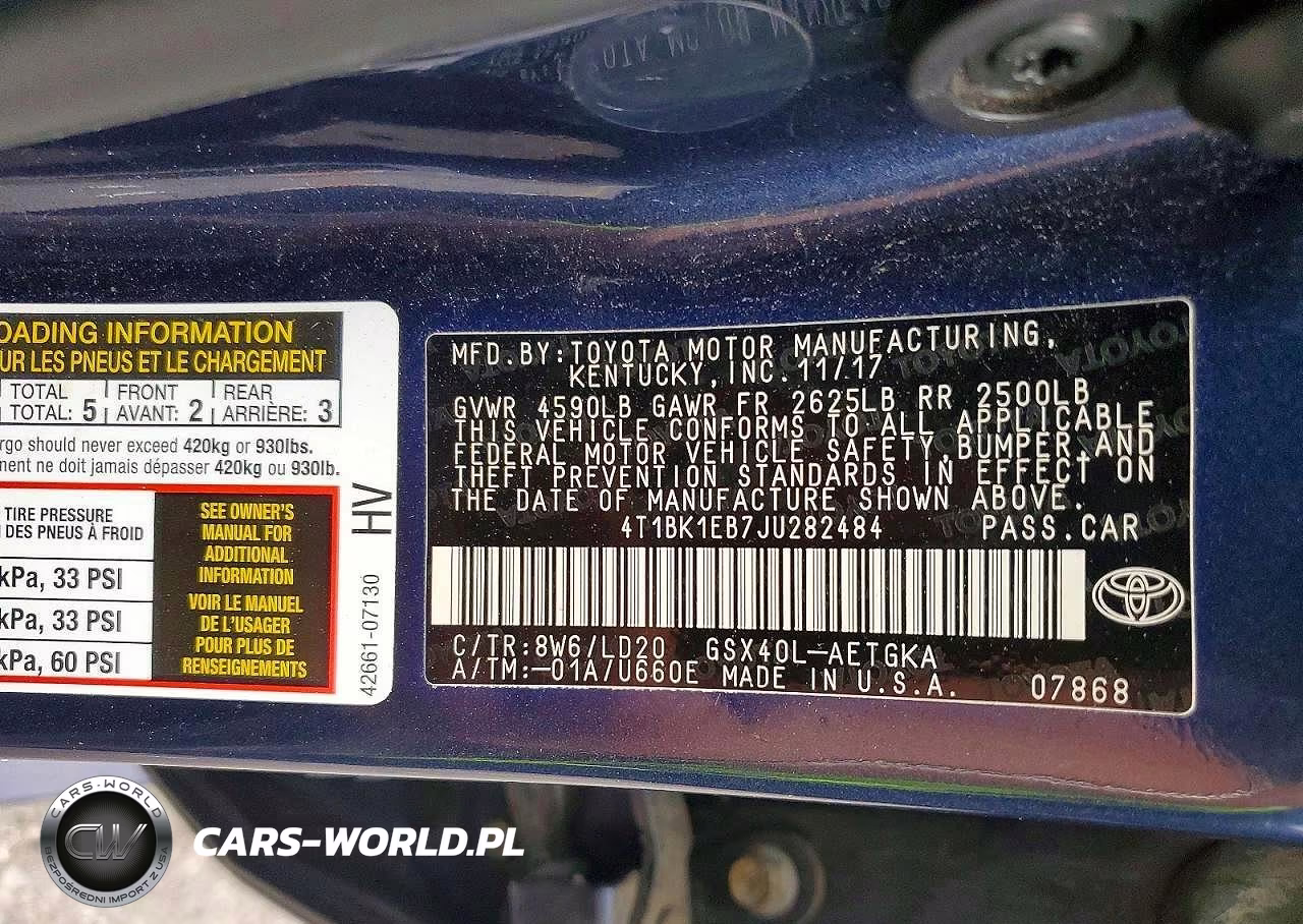2018 Toyota Avalon Xle VIN:4T1BK1EB7JU282484 - 13