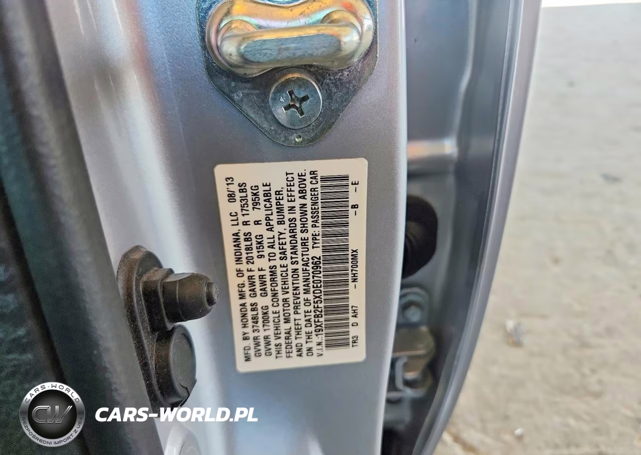 2013 Honda Civic Lx VIN:19XFB2F5XDE070962 - 12