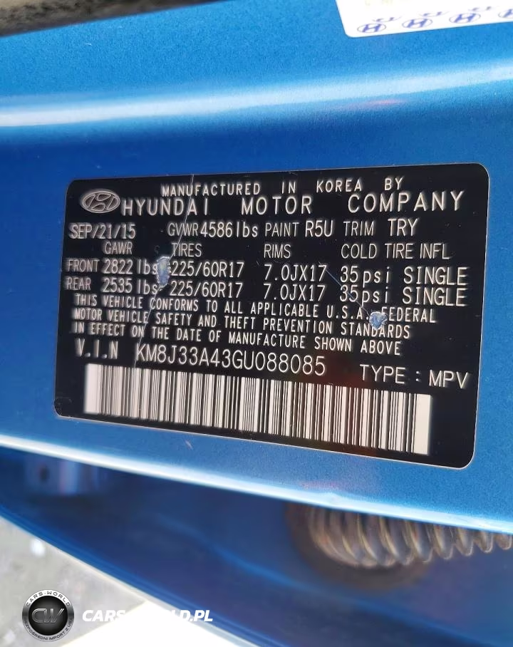 2016 Hyundai Tucson Se VIN:KM8J33A43GU088085 - 12