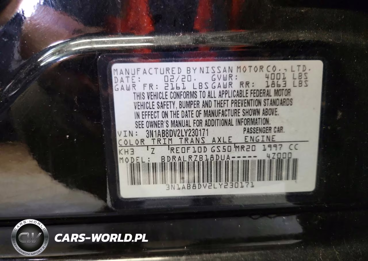 2020 Nissan Sentra Sr VIN:3N1AB8DV2LY230171 - 12