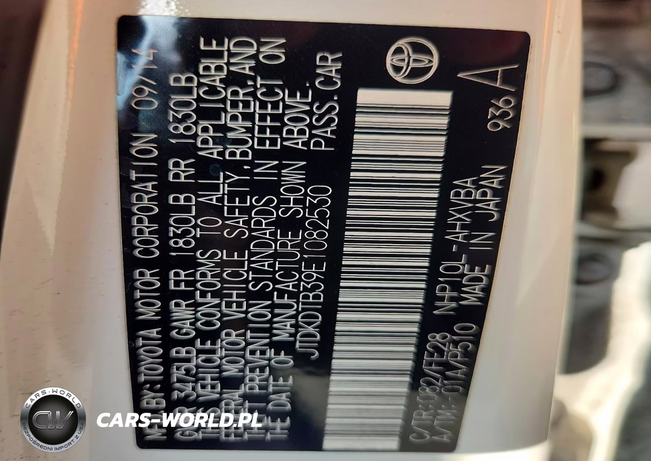2014 Toyota Prius C One VIN:JTDKDTB39E1082530 - 12