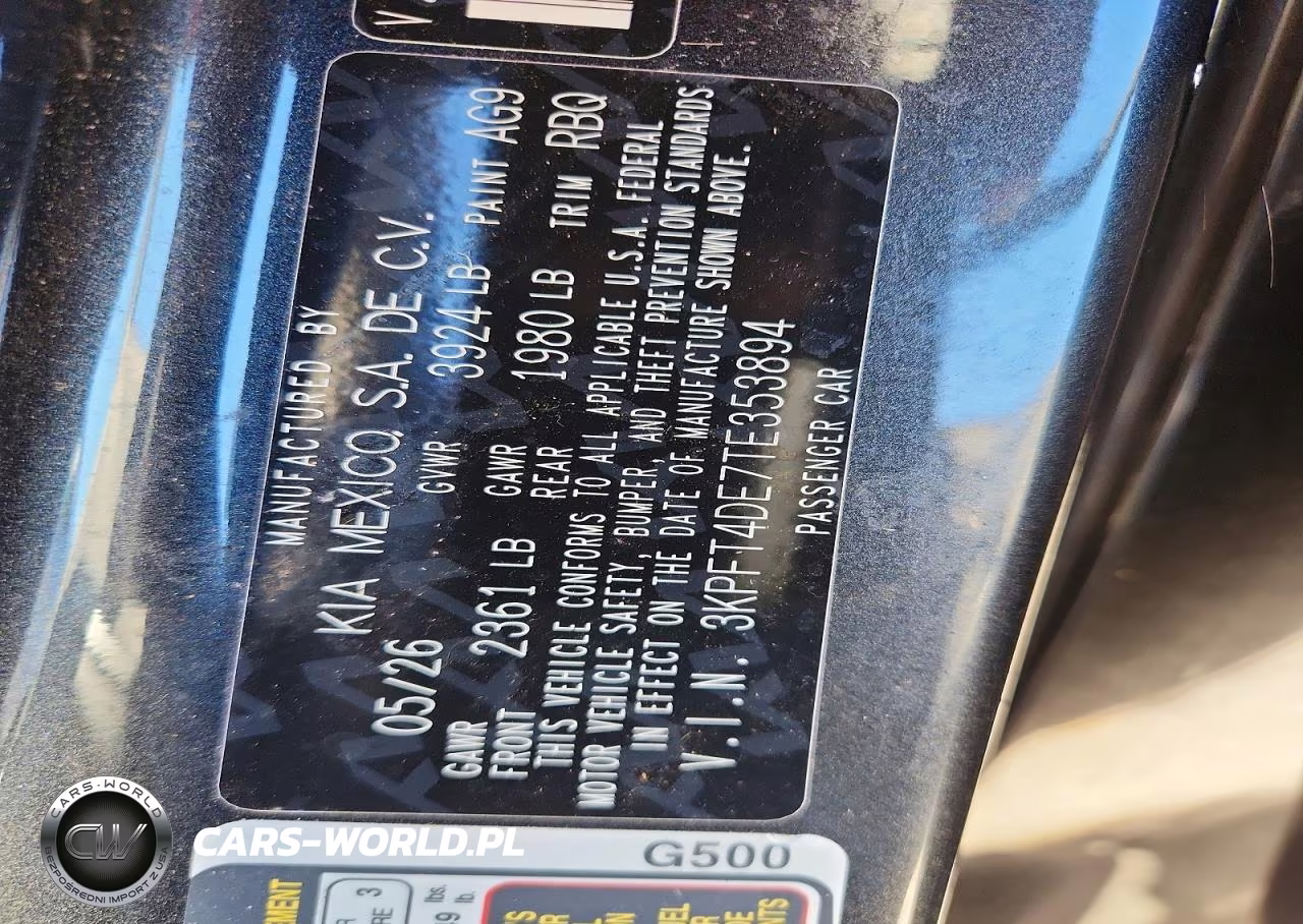 2026 Kia K4 Lxs VIN:3KPFT4DE7TE353894 - 12