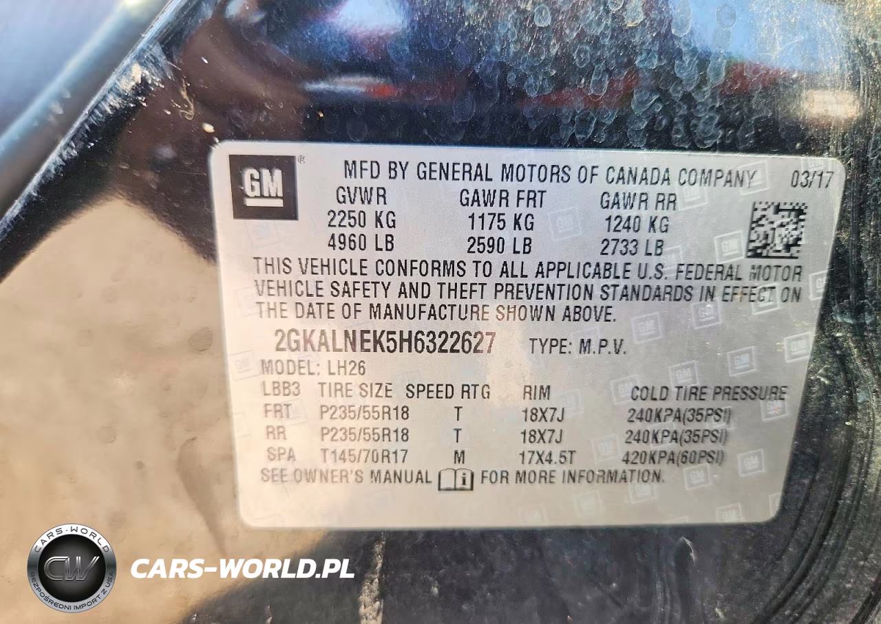 2017 GMC Terrain Sle VIN:2GKALNEK5H6322627 - 13