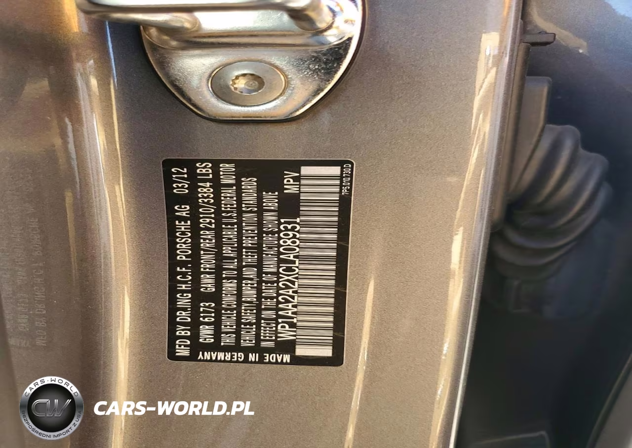 2012 Porsche Cayenne VIN:WP1AA2A2XCLA08931 - 12