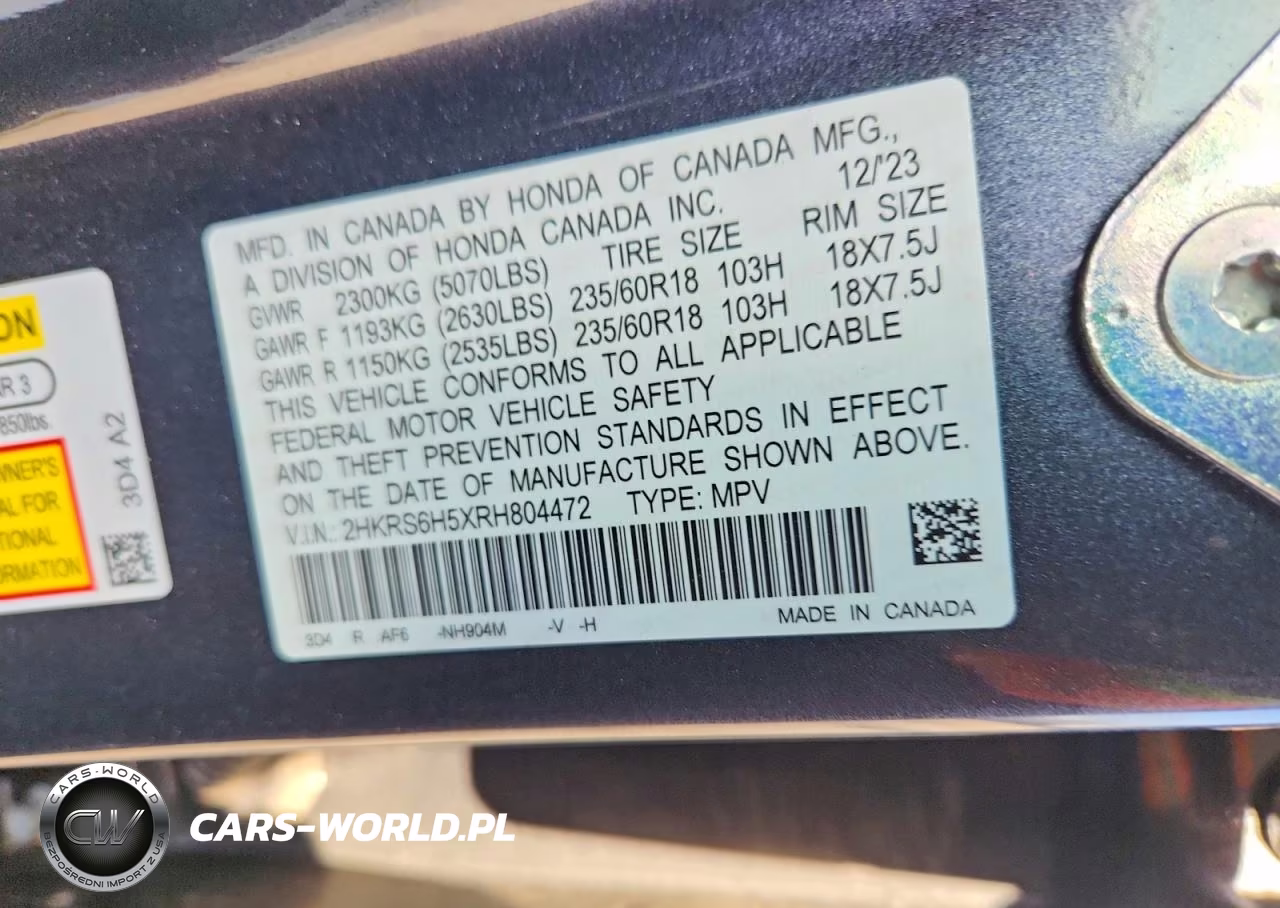 2024 Honda Cr-V Hybrid Sport VIN:2HKRS6H5XRH804472 - 13