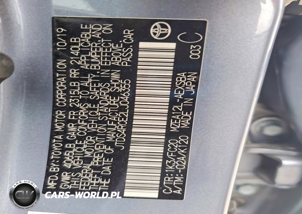 2020 Toyota Corolla Se VIN:JTDS4RCE2LJ046355 - 12