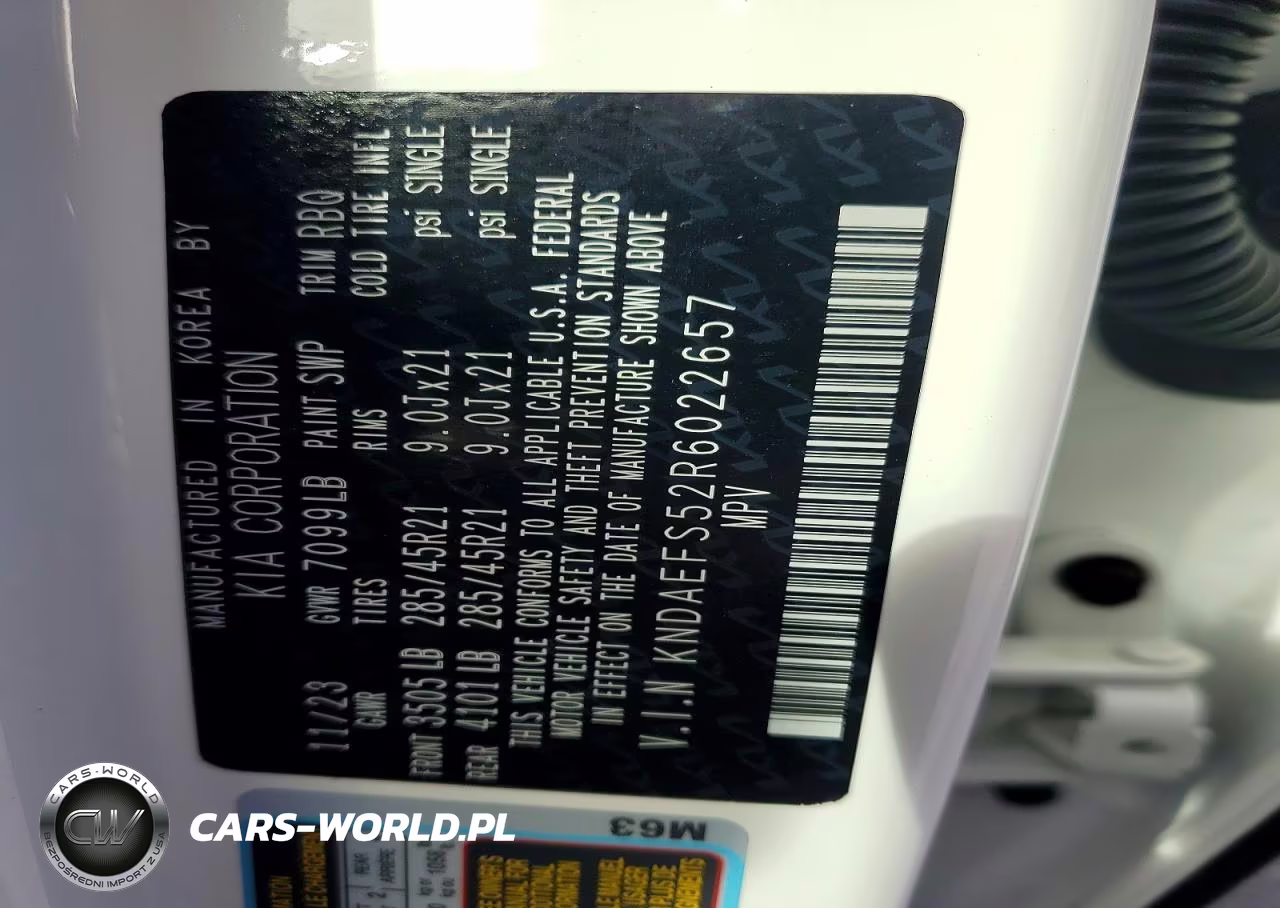 2024 Kia Ev9 Gt Line VIN:KNDAEFS52R6022657 - 14