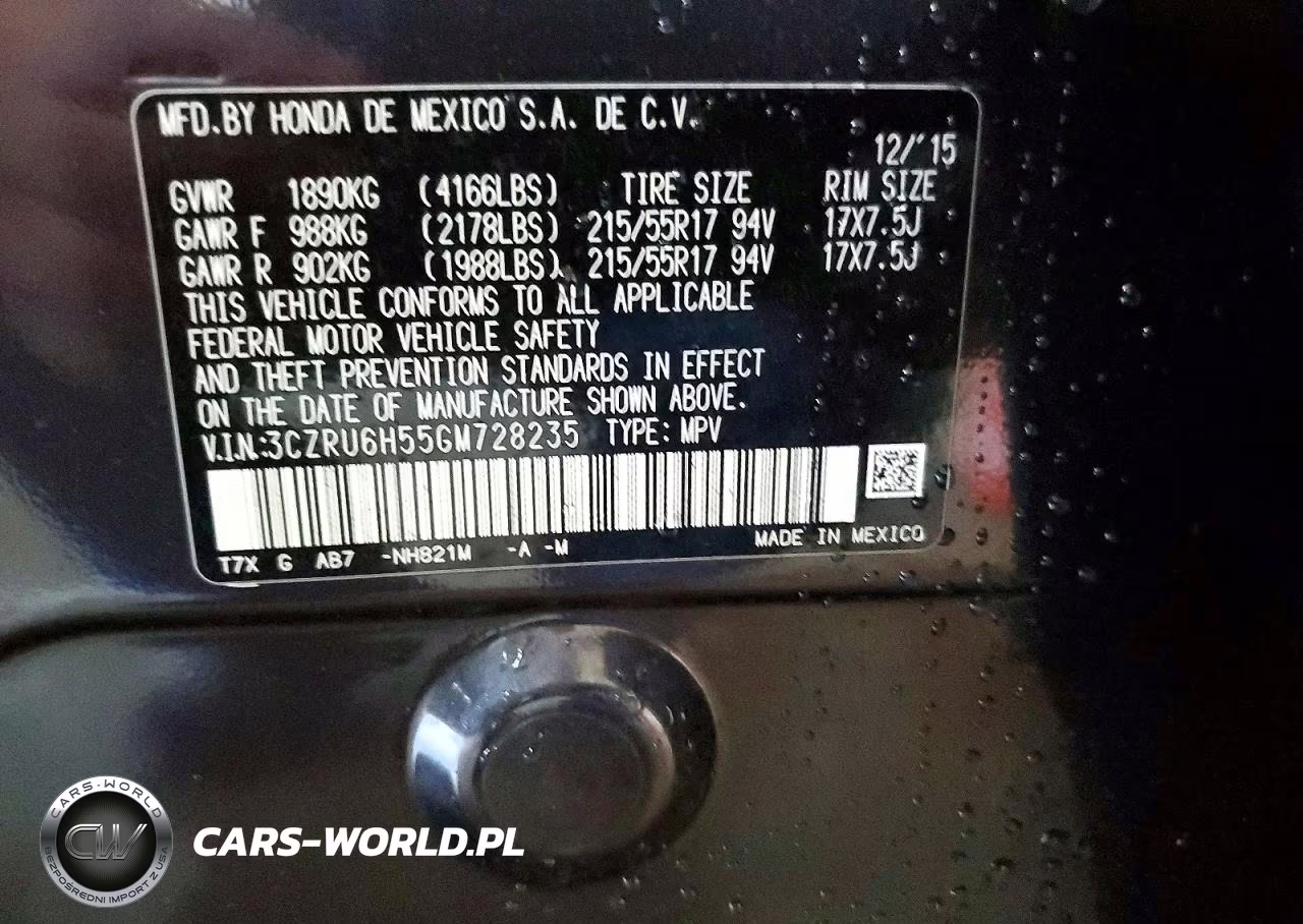 2016 Honda Hr-V Ex VIN:3CZRU6H55GM728235 - 13