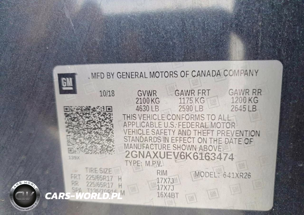 2019 Chevrolet Equinox Lt VIN:2GNAXUEV6K6163474 - 13