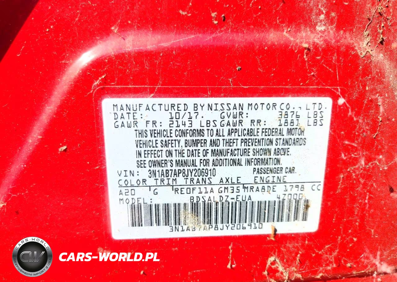 2018 Nissan Sentra Sv VIN:3N1AB7AP8JY206910 - 12