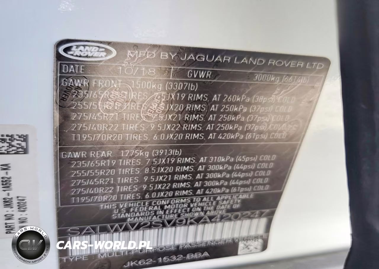 2019 Land Rover Range Rover Sport Hse Dynamic VIN:SALWV2SV9KA420247 - 13