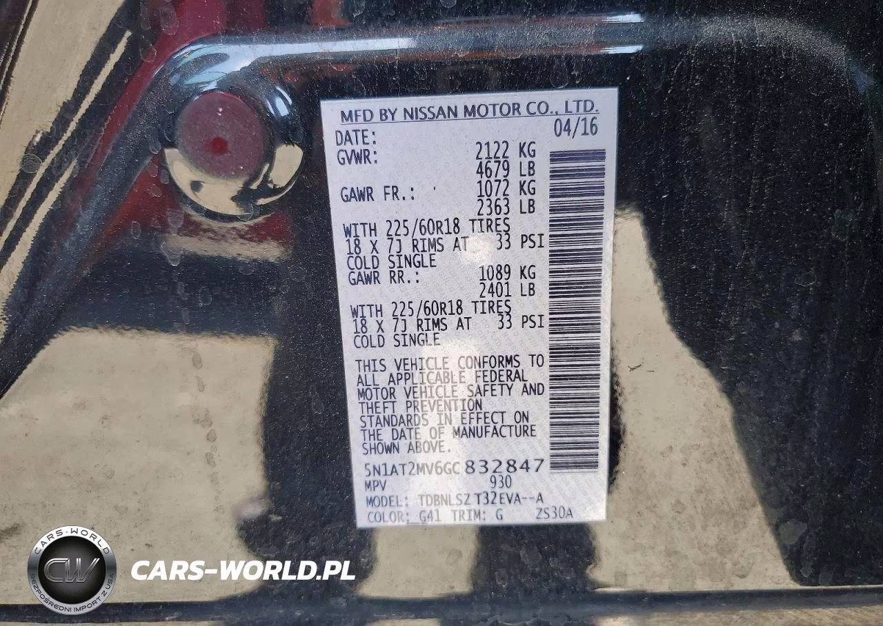 2016 Nissan Rogue Sl VIN:5N1AT2MV6GC832847 - 14